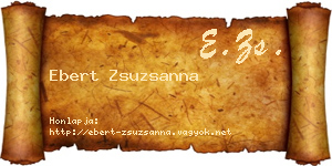 Ebert Zsuzsanna névjegykártya